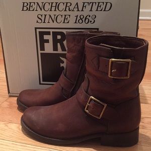 New in Box, Frye Vicky Engineer Boot, dark brown